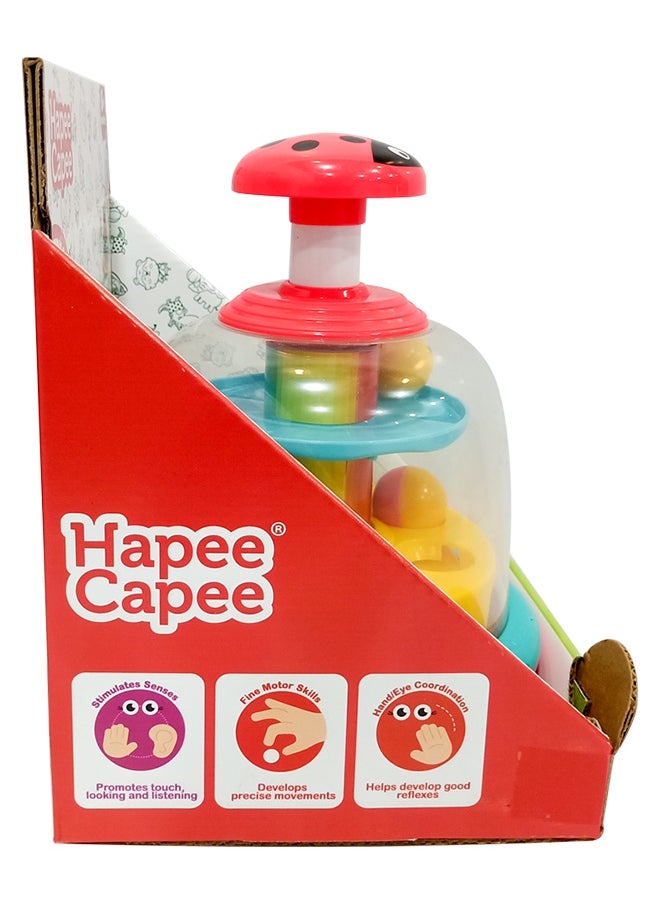 Hapee Capee Beetle Spin Top, Spinning Toys with Multi-coloured balls and Beetle on the top, Best Gift toys for 6+ months.  - Image 5