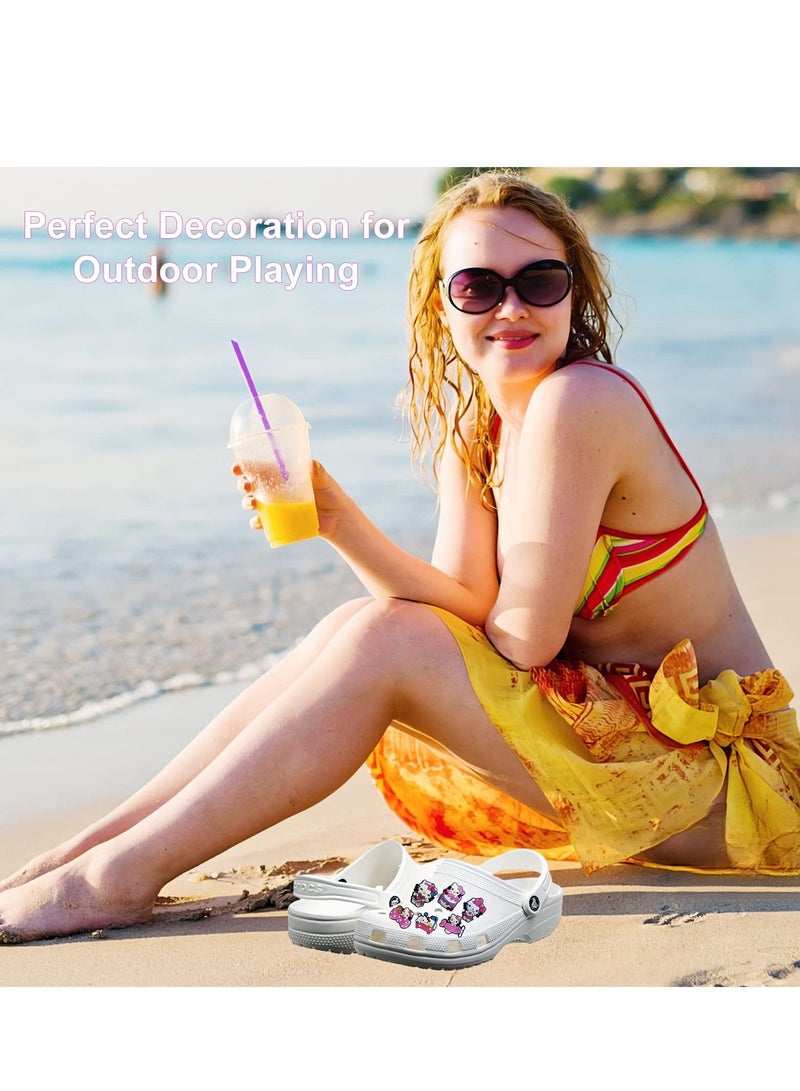 زينة أحذية تشارمز 20 قطعة هالو كيتي تشارمز كروكس للبنات والنساء إكسسوارات كروكس دبابيس كروكس - Image 3