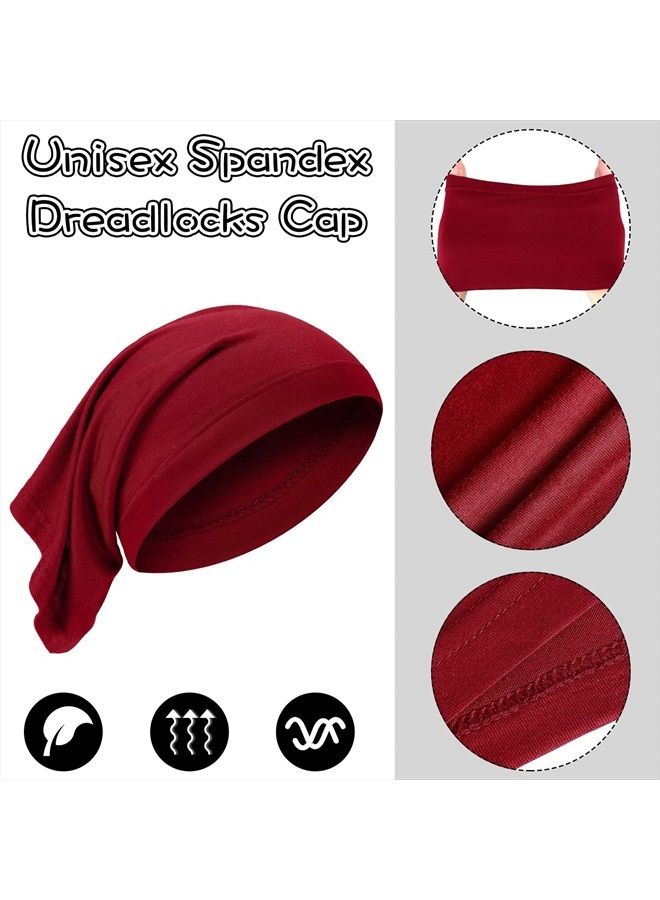 Satinior 6 Pieces Spandex Dreadlock Cap , Tube Unisex Bands Elastic Long Hair Dreads Head Wraps , Cap Locks Headbands for Men Women Accessories, 6 Colors (Bright Color) - Image 3