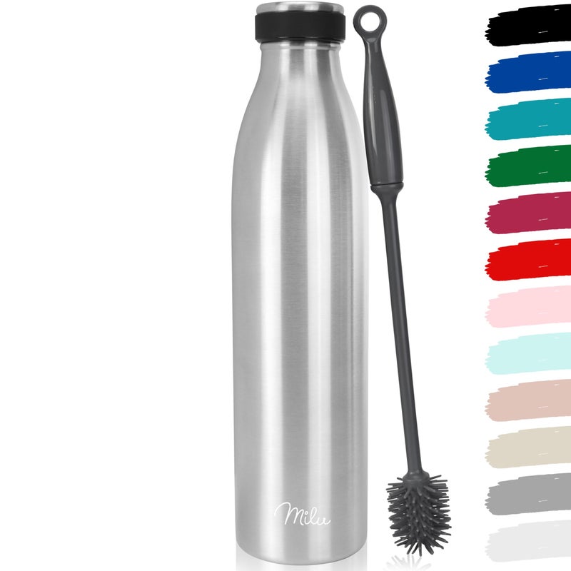 Milu Stainless Steel Drinking Bottle 1500 ml  Insulated Thermo Flask for Water  Leak Proof Insulated and Double Walled CarbonatedStainless Steel 15L