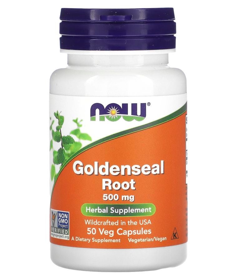 now Goldenseal Root 500 mg 50 Veg Capsules