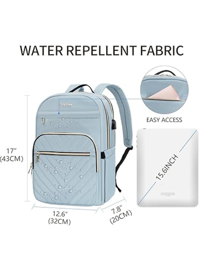 VANKEAN 15.6 Inch Laptop Backpack for Women Work Laptop Bag Stylish with USB Port - Image 4