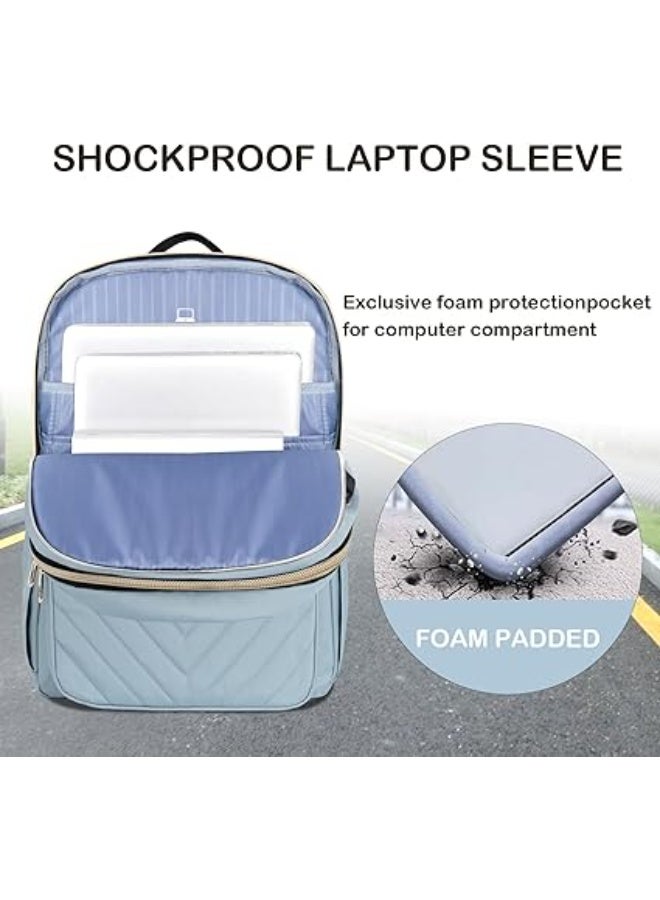 VANKEAN 15.6 Inch Laptop Backpack for Women Work Laptop Bag Stylish with USB Port - Image 3