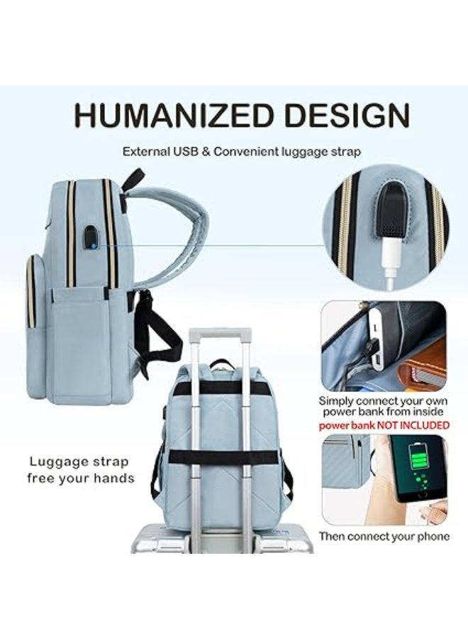 VANKEAN 15.6 Inch Laptop Backpack for Women Work Laptop Bag Stylish with USB Port - Image 2