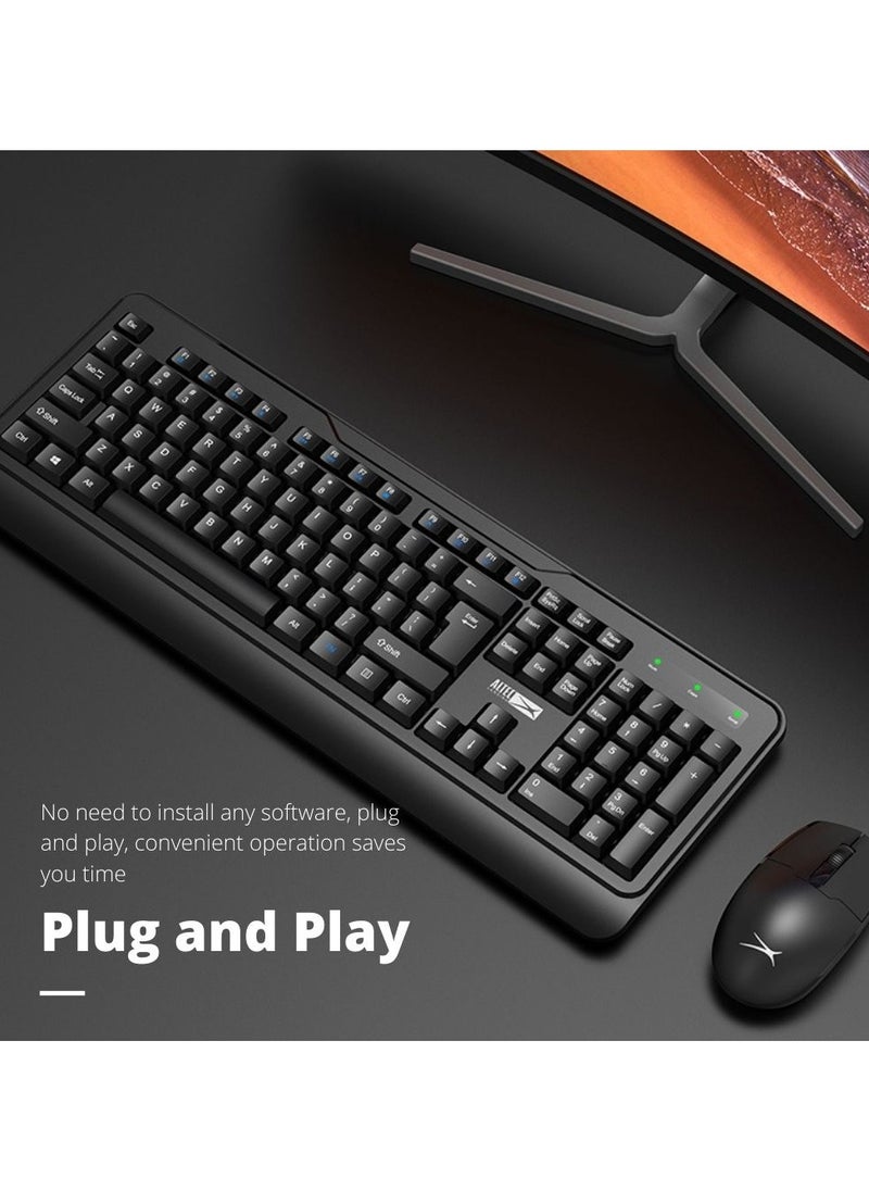 Altec Lansing ALBC6330 Wireless Keyboard and Mouse Combo 2.4G Ergonomic Computer Keyboard Mouse with USB Receiver for PC, Laptop, Desktop, 1200 DPI Silent Compact USB Mouse Keyboard Set  - Image 5
