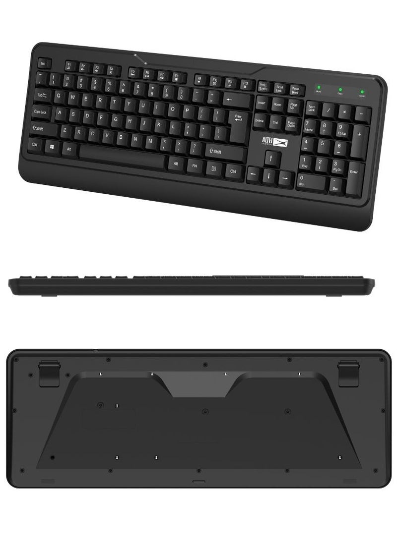 Altec Lansing ALBC6330 Wireless Keyboard and Mouse Combo 2.4G Ergonomic Computer Keyboard Mouse with USB Receiver for PC, Laptop, Desktop, 1200 DPI Silent Compact USB Mouse Keyboard Set  - Image 2