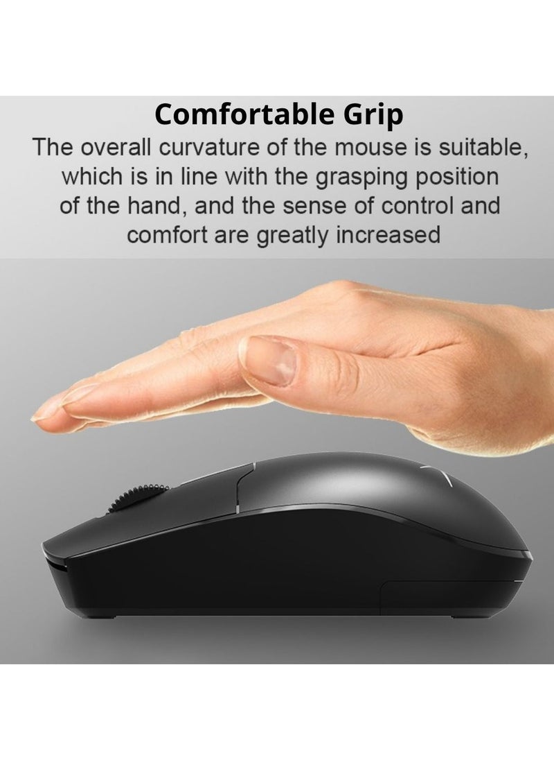 Altec Lansing ALBC6330 Wireless Keyboard and Mouse Combo 2.4G Ergonomic Computer Keyboard Mouse with USB Receiver for PC, Laptop, Desktop, 1200 DPI Silent Compact USB Mouse Keyboard Set  - Image 4