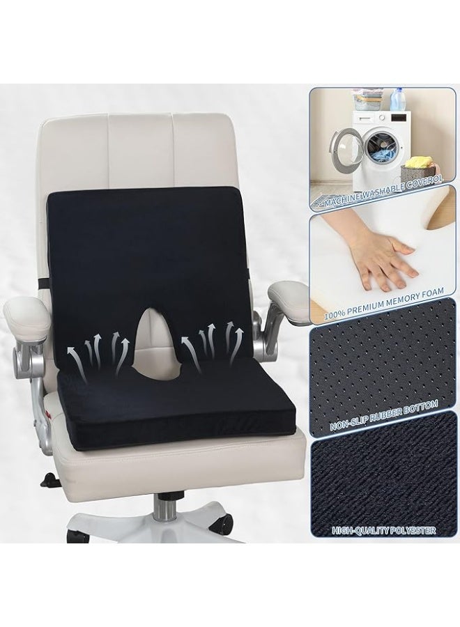 Foldable & Portable Lumbar Support Seat Cushion - Ergonomic Back Rest & Coccyx Pillow for Posture Correction & Tailbone Pain Relief - Practical for Office, Car & Travel - Image 4