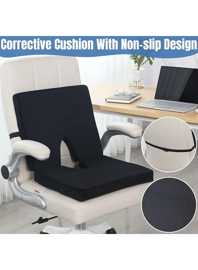 Foldable & Portable Lumbar Support Seat Cushion - Ergonomic Back Rest & Coccyx Pillow for Posture Correction & Tailbone Pain Relief - Practical for Office, Car & Travel - Image 5