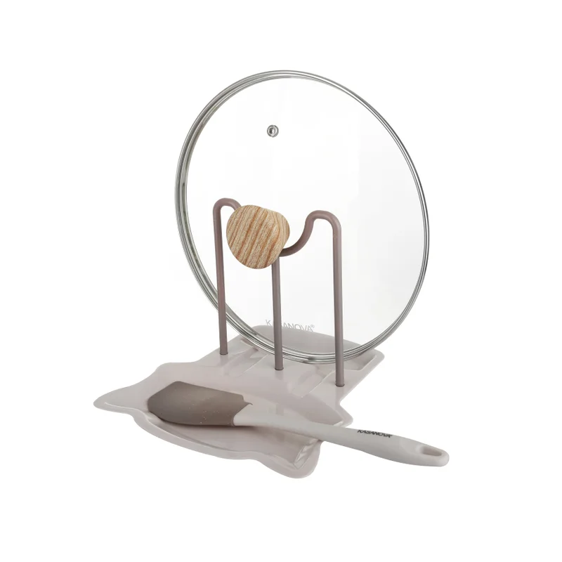 Simply Kitchen  Spoon Rest With Lid Holder-Cream  | Best Price UAE