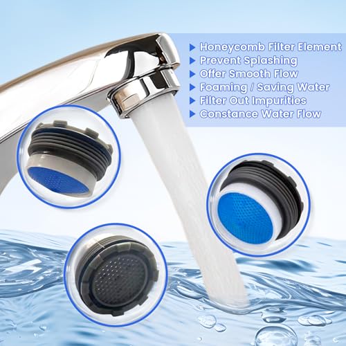 gcbcrit Bathroom Faucet Aerator for Moen 137401 Eco-Performance Aerator, 1.5 gpm Faucet Aerator, Faucet Flow Restrictor Service Kit with Aerator Key(18.5MM) (1) - Image 3
