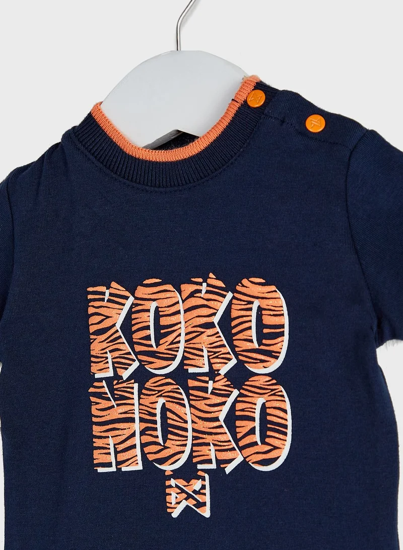 koko noko Kids Slogan T-Shirt