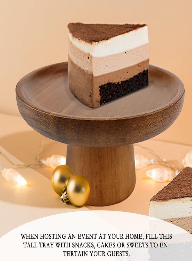 LCJAOF Round Wood Cake Display Stand 6 inch Dessert Display Plates Cupcake Pedestal Stand for Wedding Serving Table Parties Decorating Birthday - Image 5