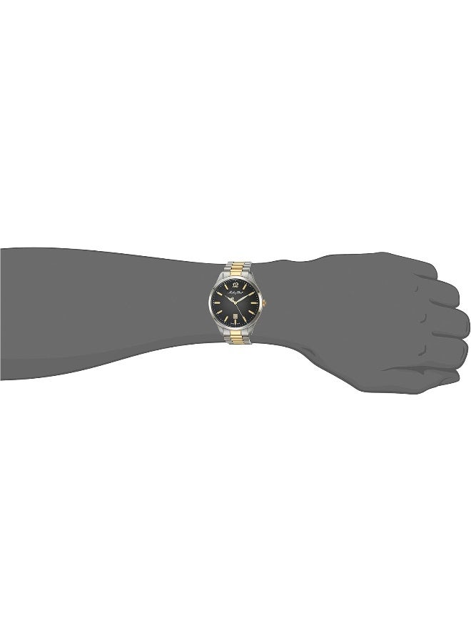 Mathey-Tissot ساعة ماتيه-تيسو للرجال برباط من الفولاذ المقاوم للصدأ، متعددة الألوان، 20 ساعة كاجوال (الموديل: H411MBN) - Image 2