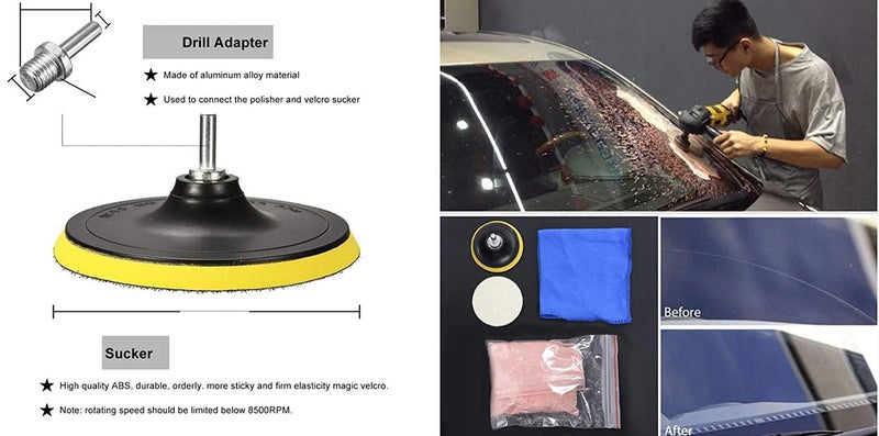 DIY Crafts 500 Grm, Cerium Oxide, Glass Cerium Oxide Polishing Scratch Remove Car Windscreen Polishing Kit Practical Auto Car Windows Scratch Remover Glass 70%(500 Grm, Cerium Oxide) - Image 5