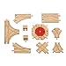 Maxim Enterprise, Maxim Enterprise inc Expansion Wooden Train Tracks Switch with Railway Crossing Track Genuine Hardwood Tracks Compatible with Thomas Friends Brio Train Accessories Melissa and Doug 11 Piece - Image 3