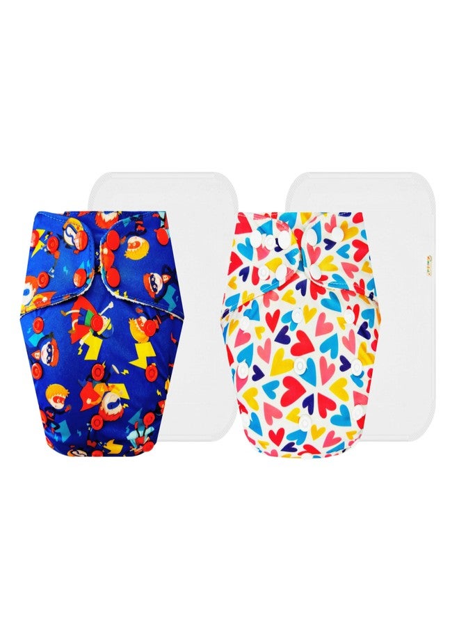 Dumbledo Premium Cloth Diaper with Cotton Insert (Pack of 2) | Hypoallergenic | Breathable | Travel Friendly | Designed by Moms | 3 Months - 3 Years | Unisex Baby - Image 1