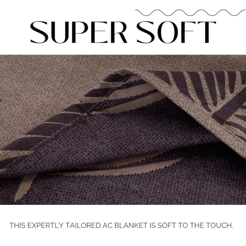 BSB HOME Pure Cotton 120 GSM Reversible Soft Lightweight Printed Single Bed Blanket/AC Dohar/Skin Friendly Dohar-152 x 225 cm - Purple & Brown - Image 3