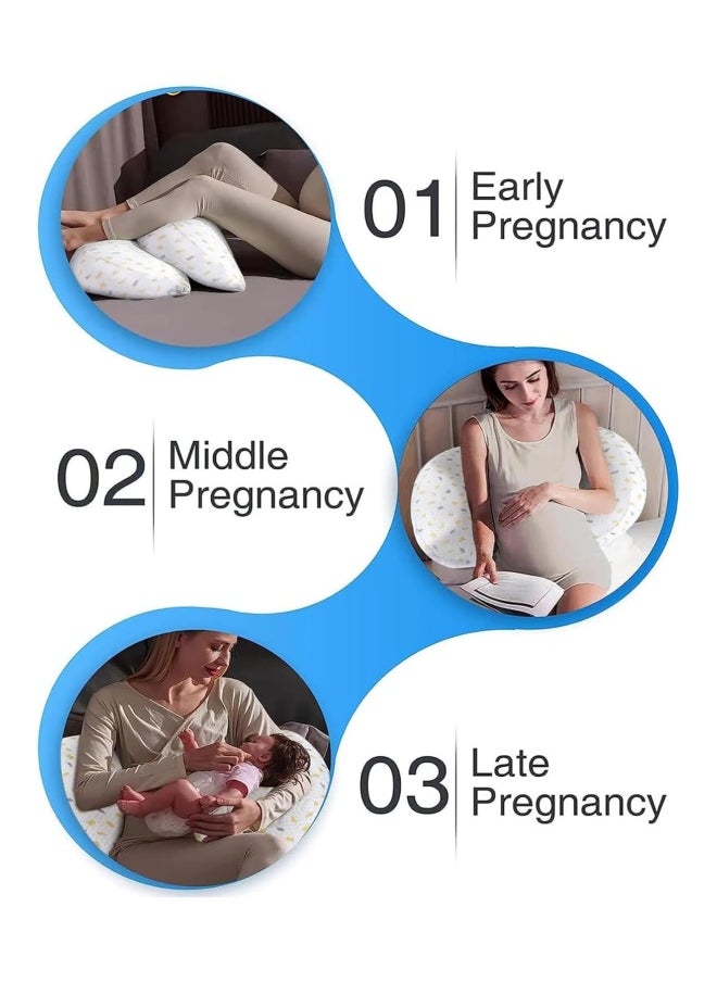 DMG TECH Pregnancy Pillows For Sleeping, Wedge Soft Pregnancy Body Pillow, Support For Back, Legs, Belly, Hips Of Pregnant Women, Detachable And Adjustable With Pillow Cover  - Image 4