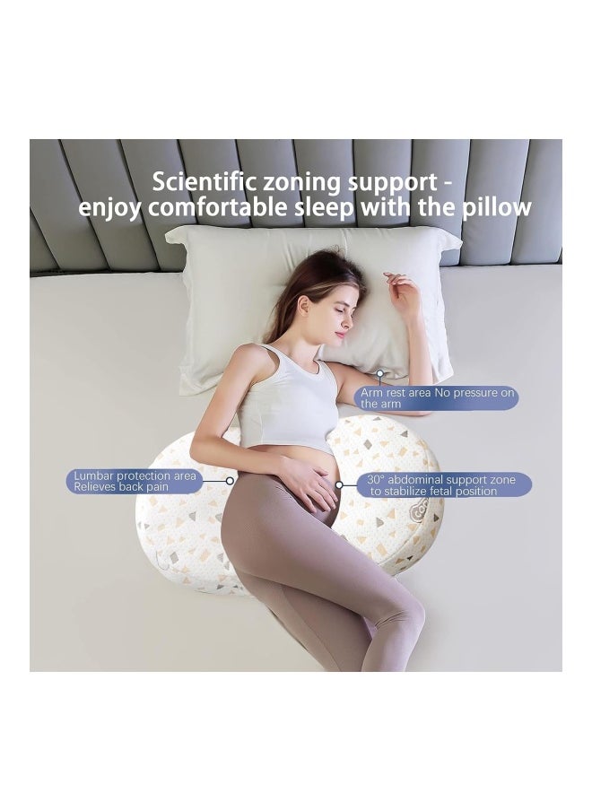DMG TECH Pregnancy Pillows For Sleeping, Wedge Soft Pregnancy Body Pillow, Support For Back, Legs, Belly, Hips Of Pregnant Women, Detachable And Adjustable With Pillow Cover  - Image 2