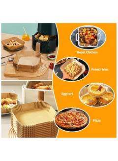 Generic Air Fryer Paper, 200 Pieces, Healthy, Non-Stick Paper For Electric Fryers, Square Shape, 20 CM, Parchment For Baking Roasting Microwave Oven Frying Pan  - Image 2