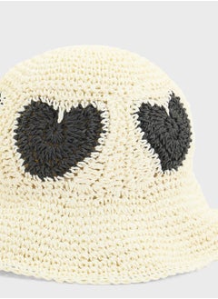 Ginger Heart Motif Raffiahat  - Image 3