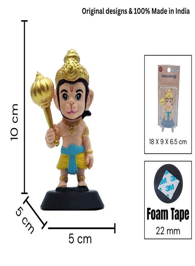 BUDDYZ Hanuman Ji Figurine Showpiece for Car Dashboard, Home Office, Pooja Room | Bajrangbali Murti Statue for Hindu Temple, Spiritual Decor | Gift for Devotees - Image 2