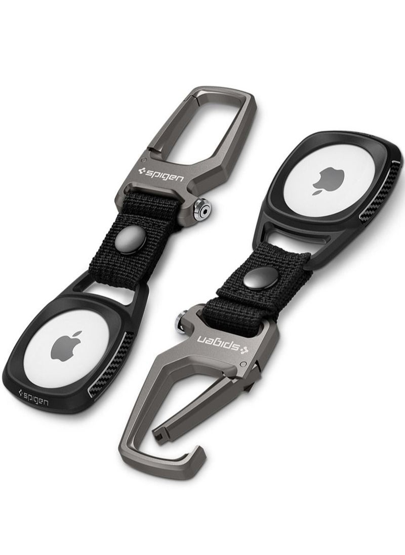 Spigen - Rugged Armor with Keychain Ring for Apple AirTag - Matte Black - Image 1