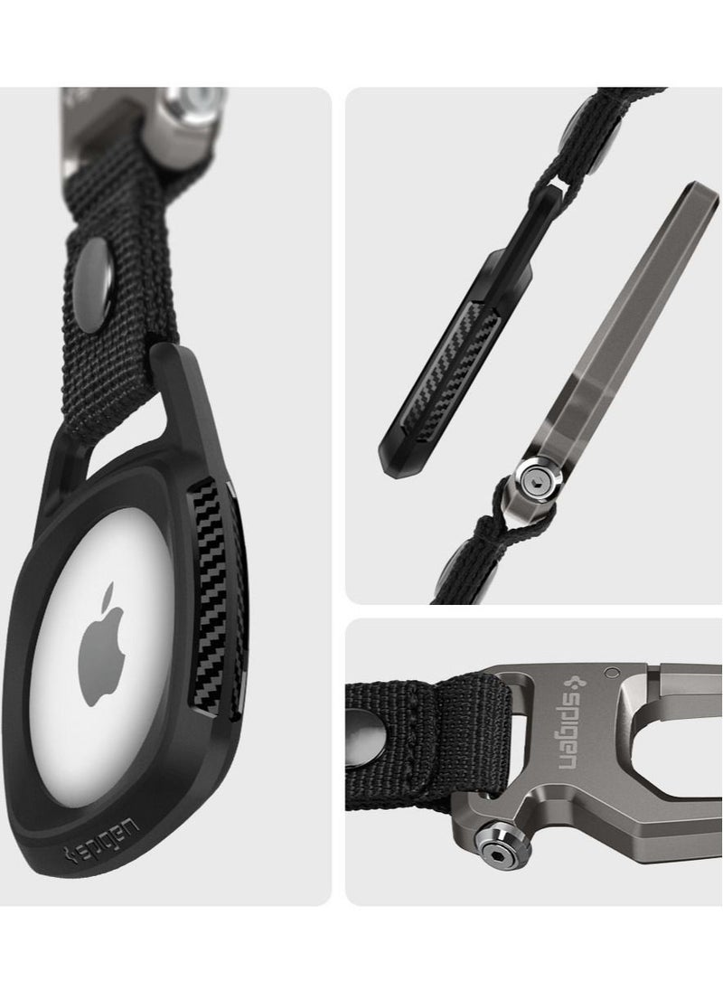 Spigen - Rugged Armor with Keychain Ring for Apple AirTag - Matte Black - Image 1