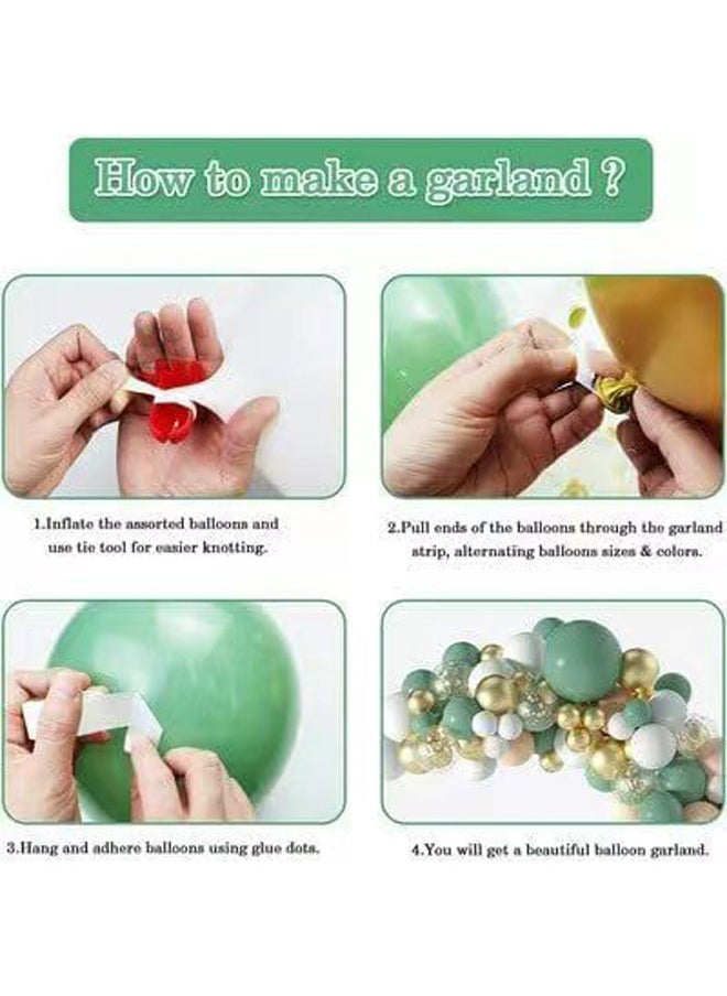 Zeemey 117-pcs Olive Green Latex Decorative Balloon Arch Garland Set - Perfect for Graduation Baby Shower Wedding Birthday Bachelorette Party Backdrop Decoration - Suitable for Indoor and Outdoor  - Image 4