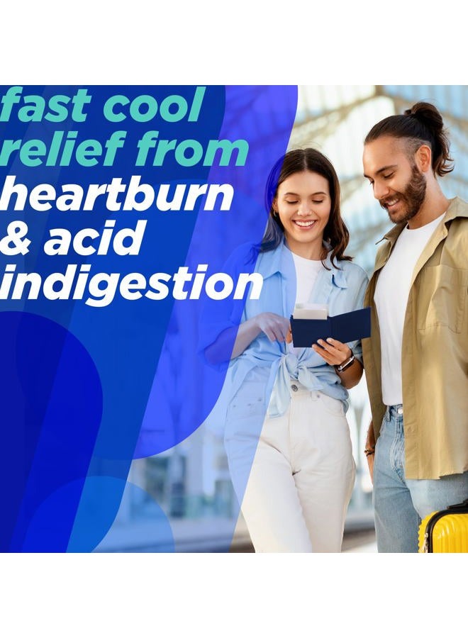 Alka-Seltzer Cool Action Heartburn Relief Gum, Extra Strength Antacid Gum, Acid Indigestion and Upset Stomach Relief, No Chalky Taste, Cool Mint Flavor, 60 Count - Image 3