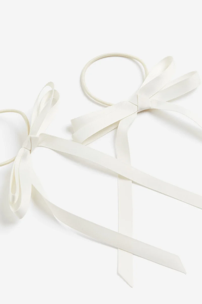 اتش اند ام 2-pack bow-detail hair elastics