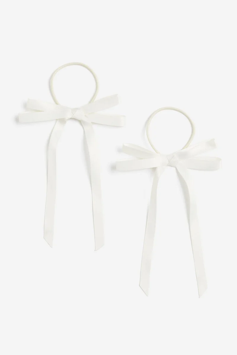اتش اند ام 2-pack bow-detail hair elastics