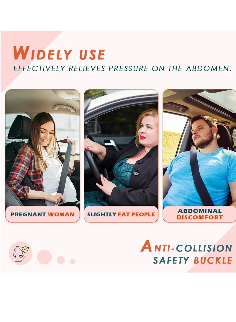 AROAQ Seat Belt Adjuster, Car Seat Safety Belly Support Belt For Pregnant Woman, Maternity Moms Car Comfort And Safety Driving Belt, Convenient Baby Protector Seat Belt Adjuster Extender, (Pink) - Image 5