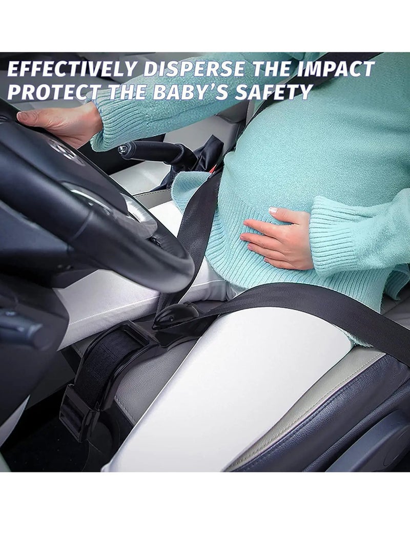 AROAQ Seat Belt Adjuster, Car Seat Safety Belly Support Belt For Pregnant Woman, Maternity Moms Car Comfort And Safety Driving Belt, Convenient Baby Protector Seat Belt Adjuster Extender, (Pink) - Image 2