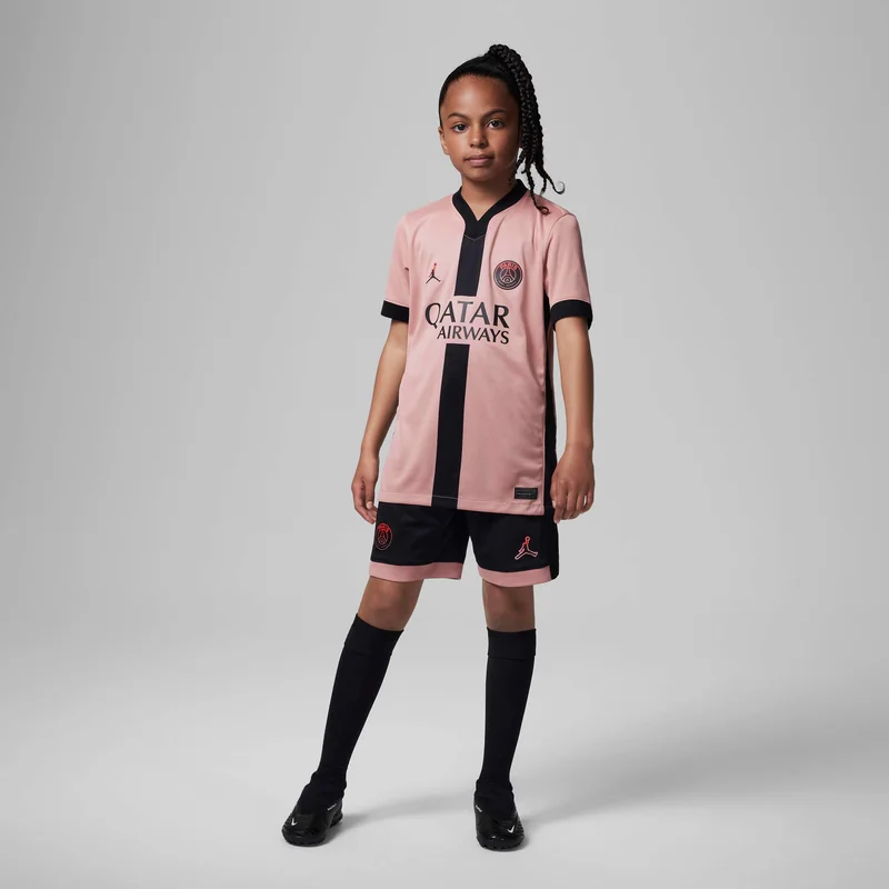 Jordan Peach Kids' Paris Saint-Germain 24/25 Stadium Third Replica Football Jersey  | Best Price UAE