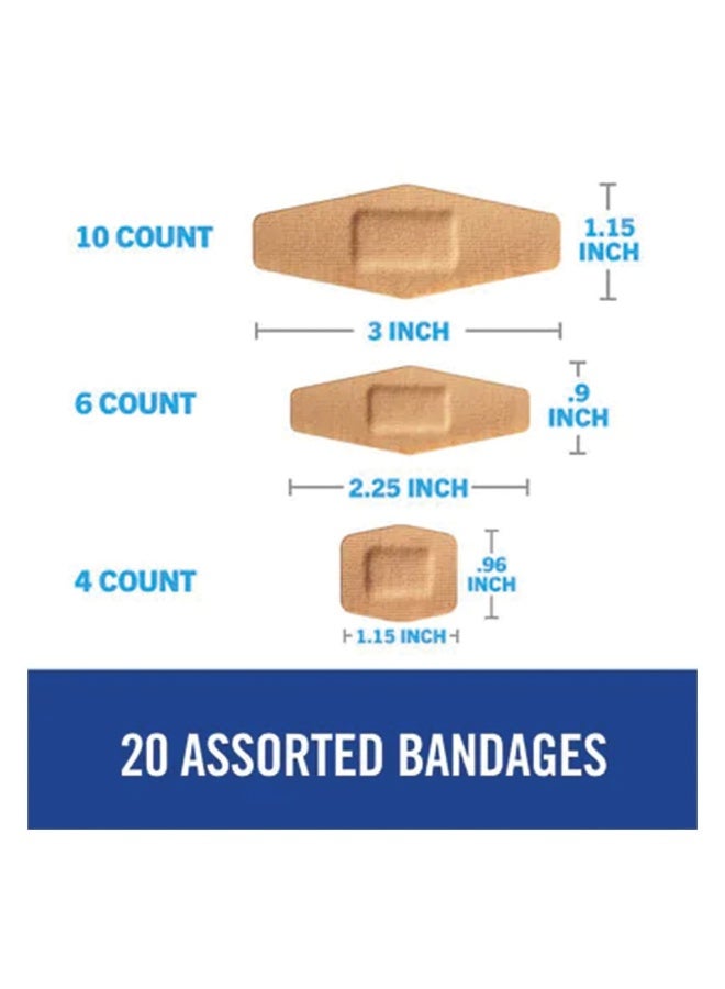 3M Nexcare Duo Flexible Fabric Bandages Assorted 20'S - Image 2