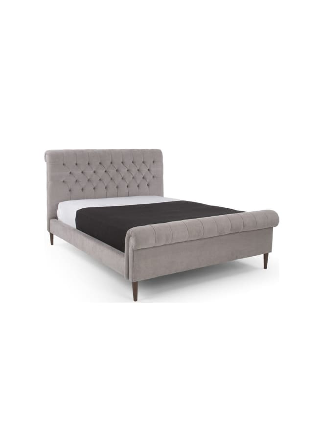 ريترو RA-BD21 سرير خشب طبيعي 215×170×125سم - رمادي فاتح - Image 2