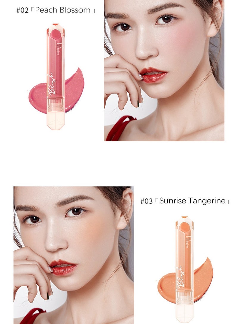 pudaier Liquid Blush: Full Coverage, Your Key to Effortless, Natural Glow #03 Sunrise Tangerine - Image 3