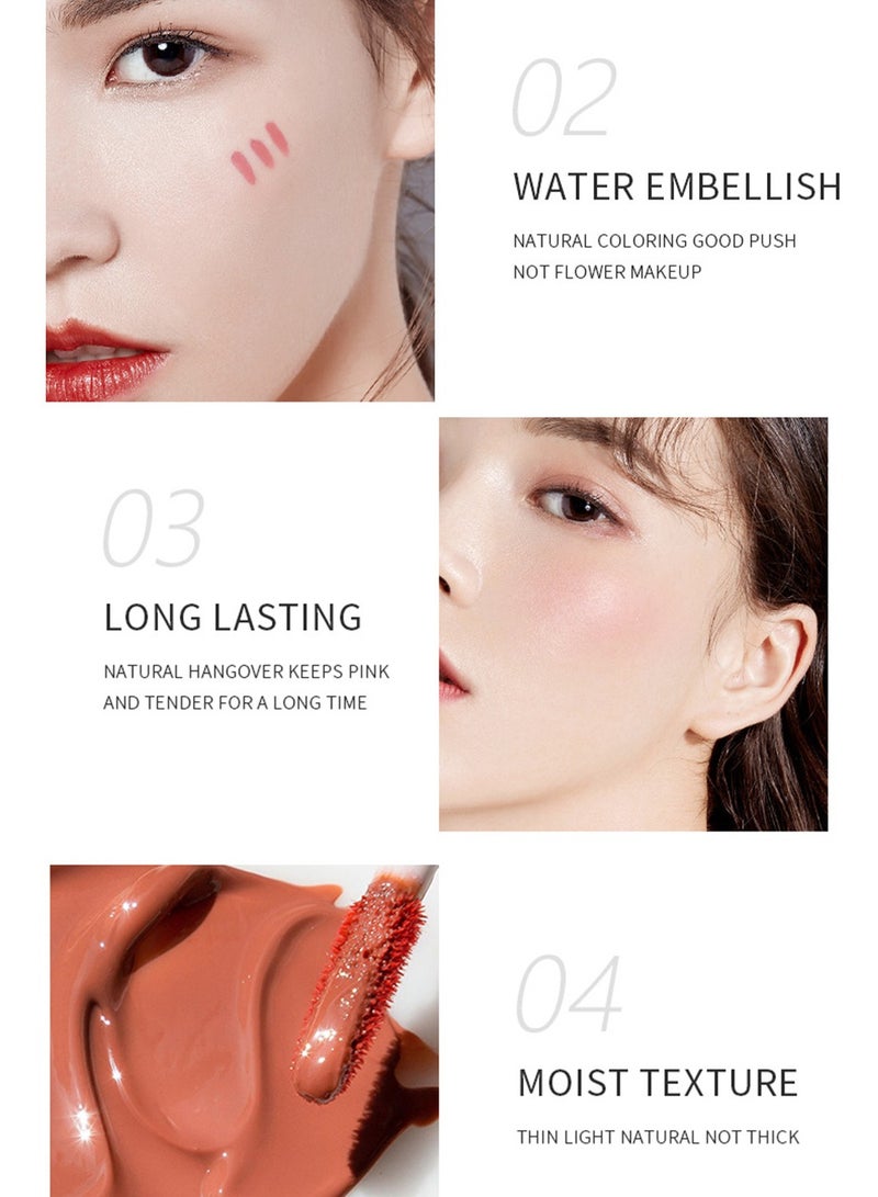 pudaier Liquid Blush: Full Coverage, Your Key to Effortless, Natural Glow #03 Sunrise Tangerine - Image 5