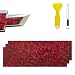BLAKAYA Compatible with 118 x 4 Bowtie Emblem Wrap Kit for Chevy Logo Overlay Vinyl Wrap with Spatula and Cutter 3 Pcs Red Forged Carbon Fiber - Image 2