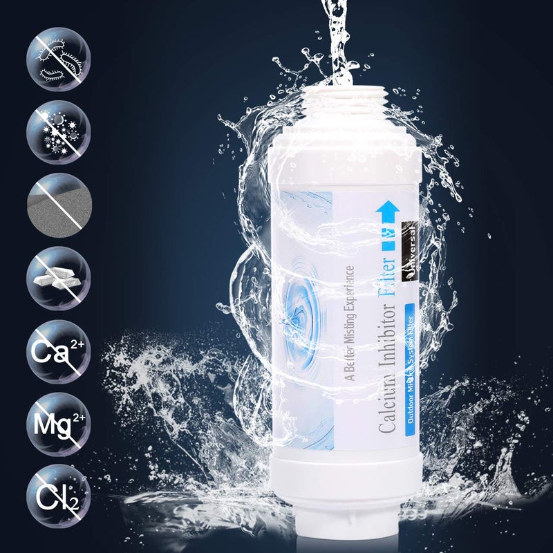 CozyCabin Pack of 2 Mist Calcium Inhibitor Filter Outdoor Misting System Filter, Prevent Nozzles Clogging for Garden Patio Mister - Image 2