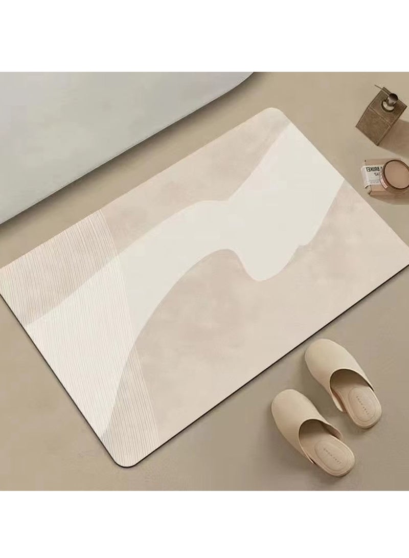 TYCOM Diatom Bath Mat Super Absorbent Bathtub Mat with Non Slip Anti Slip Bathroom Floor Mats and Quick Dry Bath Rug Thickened Soft Easier Clean Carpet 50 By 80 CM. 06.