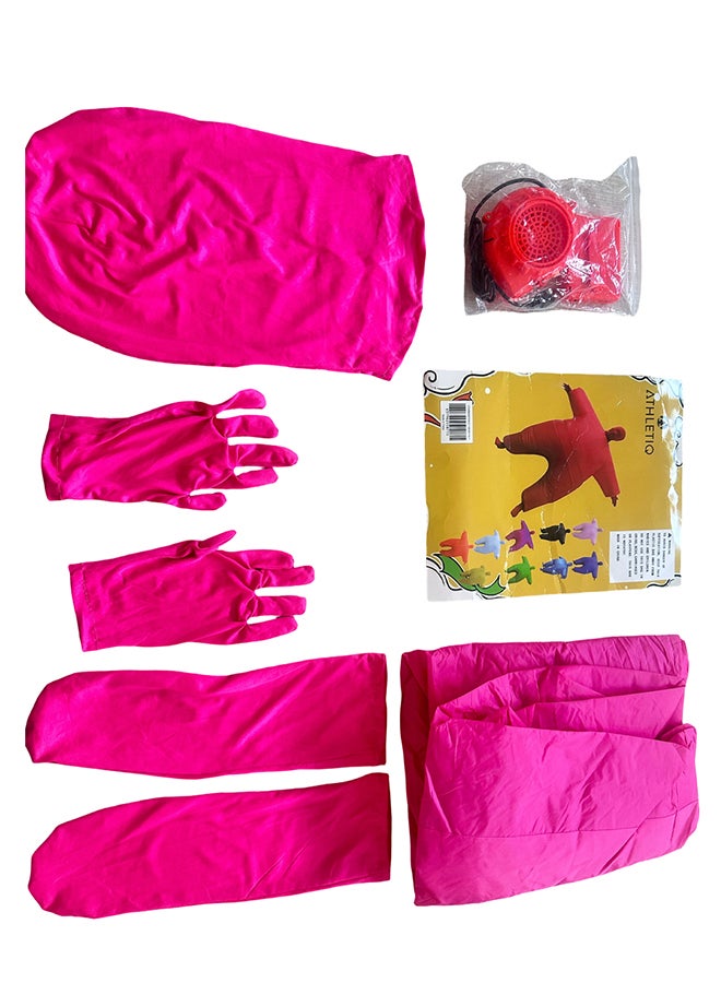 Athletiq زي قابل للنفخ للبالغين، بدلة كاملة قابلة للنفخ لحفلة تنكرية، زي للهالوين، بدلة تنكرية للرجال والنساء، وردي صادم - Image 3