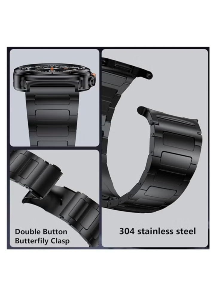 TIGER Stainless Steel Band Compatible with Galaxy Watch Ultra 47mm (2024) || No Gap Business Metal Replacement Strap for Samsung Galaxy Watch 7 Ultra 47mm – Premium Adjustable Wristband for Men – Durable & Stylish Black - Image 4