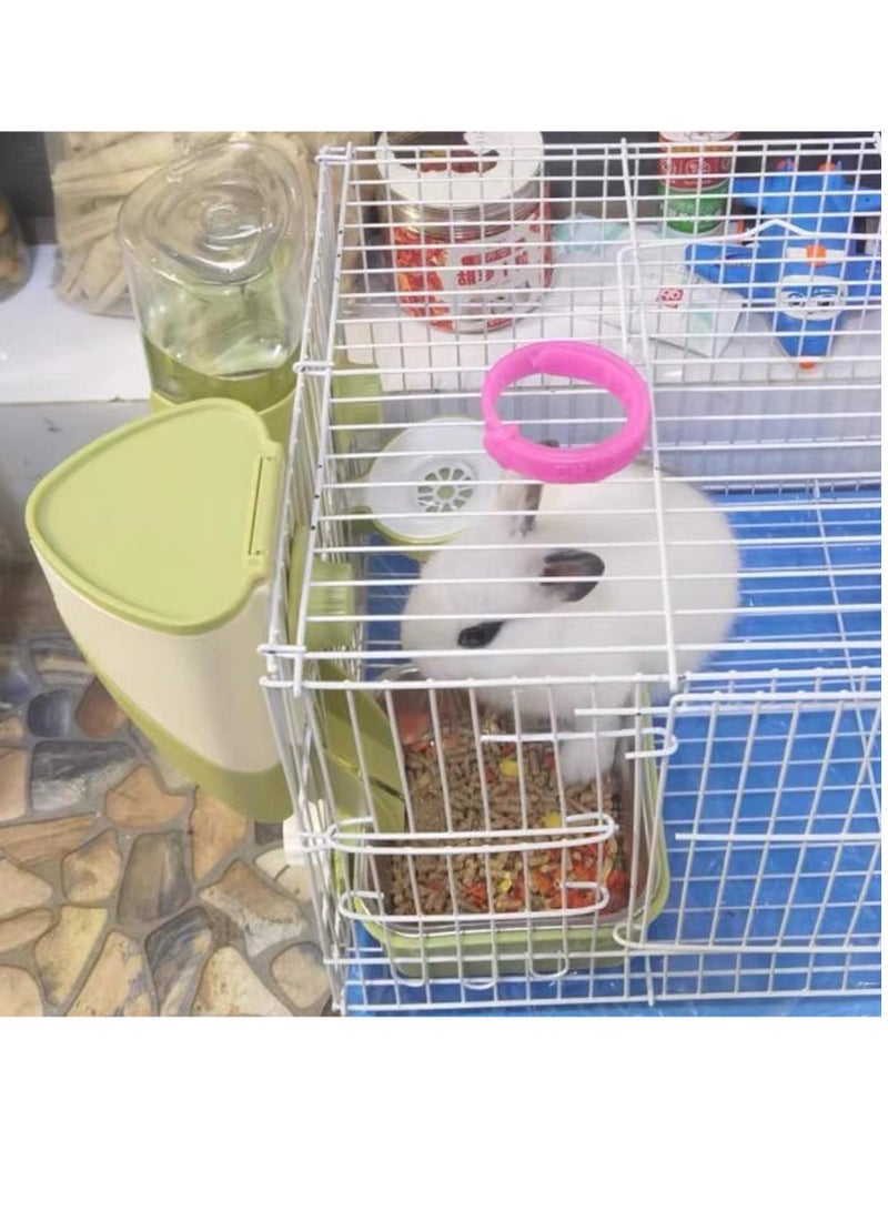 Automatic Rabbit Hanging Feeder - Gravity Food Bowl for Small Pets, Removable Design for Bunnies, Puppies, Chinchillas (Green) - Perfect for Cages & Easy to Clean - Image 5