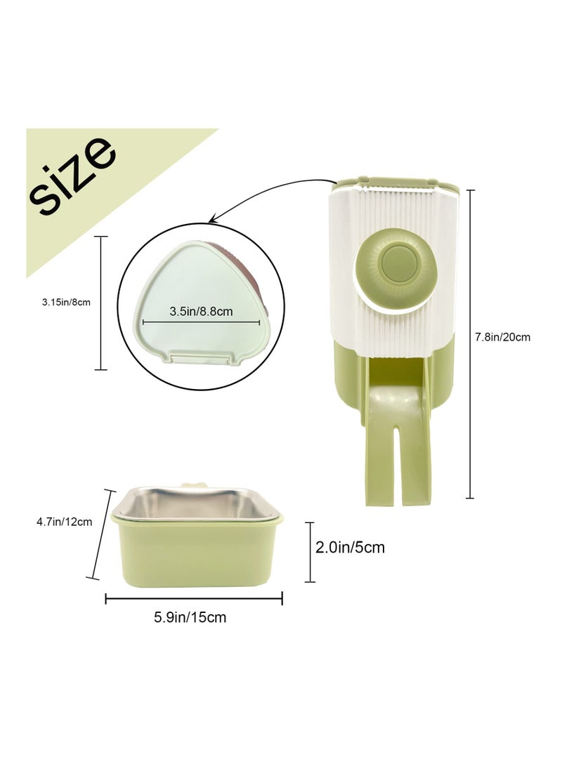 Automatic Rabbit Hanging Feeder - Gravity Food Bowl for Small Pets, Removable Design for Bunnies, Puppies, Chinchillas (Green) - Perfect for Cages & Easy to Clean - Image 4