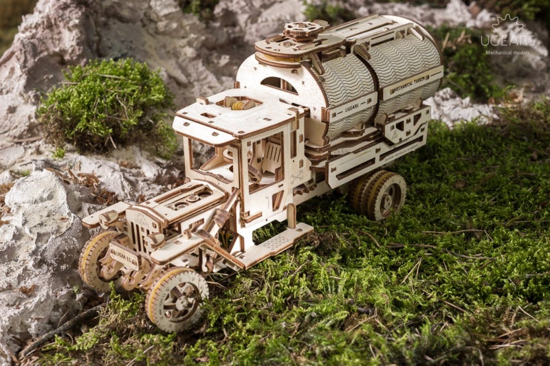 UGears Truck with Tanker Mechanical Wooden Model KIT 3D Puzzle Assembly - Image 5