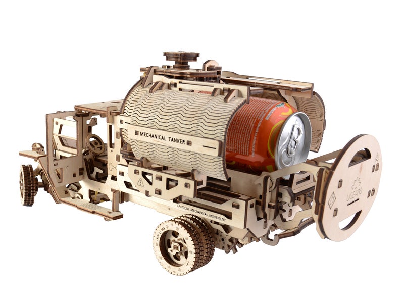 UGears Truck with Tanker Mechanical Wooden Model KIT 3D Puzzle Assembly - Image 2
