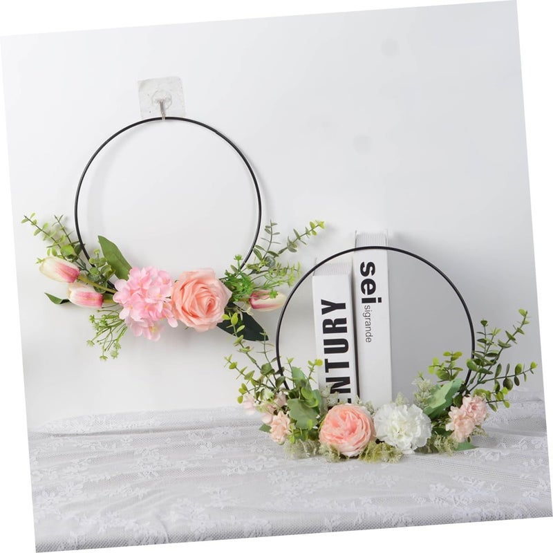 Realistic Artificial Carnation Spring Wreath Garland For Door Home Festival Decoration - Image 5